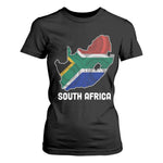 South Africa Pride T Shirt For Women South African Flag Map