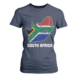 South Africa Pride T Shirt For Women South African Flag Map