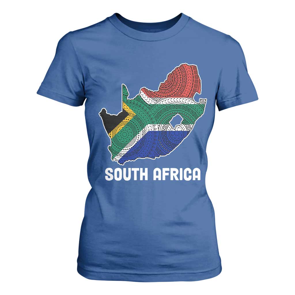 South Africa Pride T Shirt For Women South African Flag Map