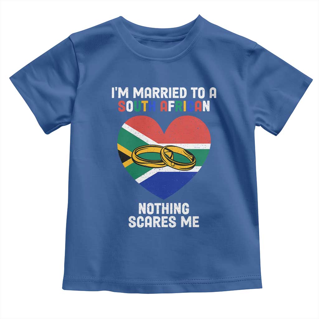 Funny South Africa Baby Shirt I'm Married To A South African Nothing Scares Me