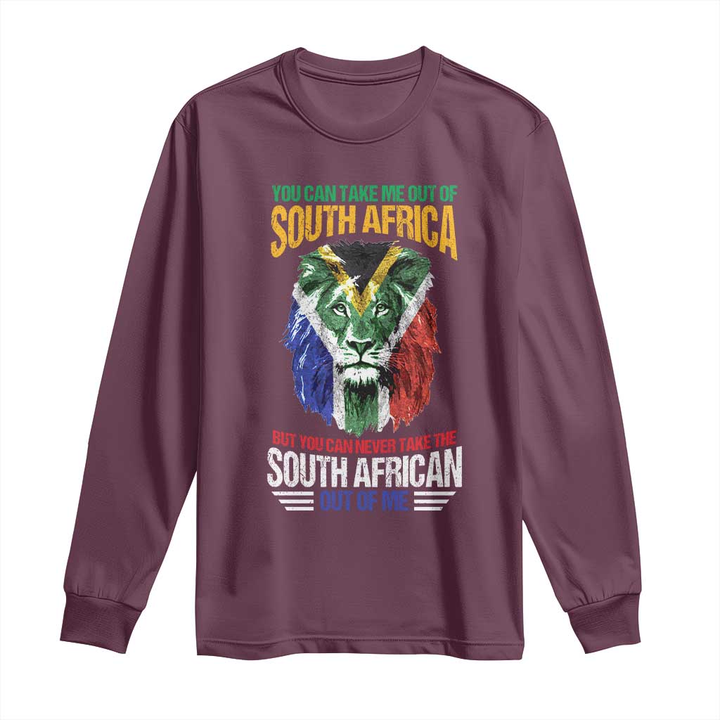 South Africa Pride Long Sleeve Shirt You Can Never Take The South African Out Of Me
