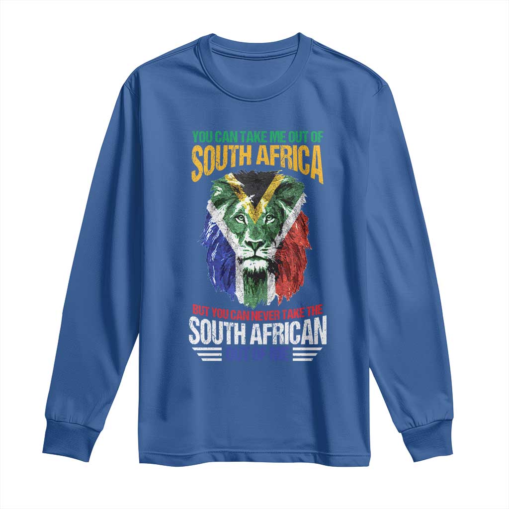South Africa Pride Long Sleeve Shirt You Can Never Take The South African Out Of Me