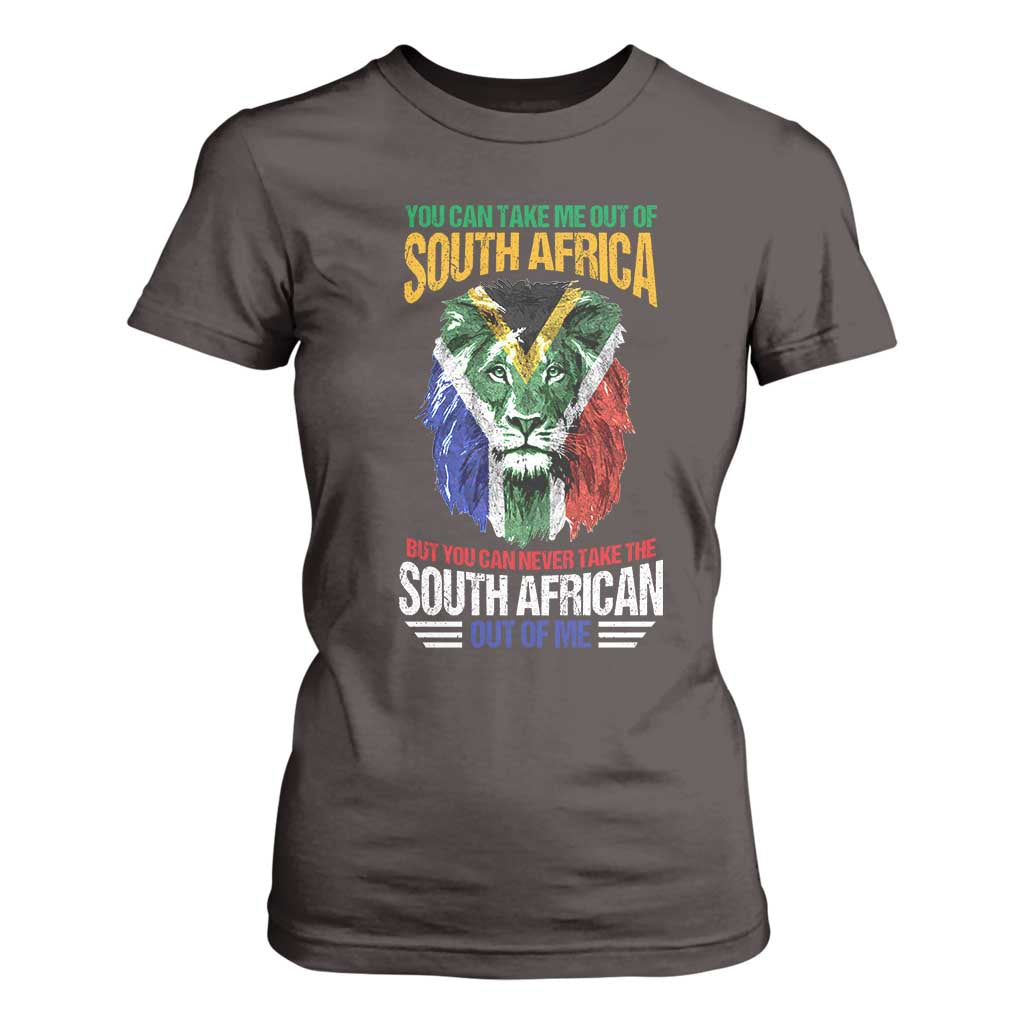 South Africa Pride T Shirt For Women You Can Never Take The South African Out Of Me