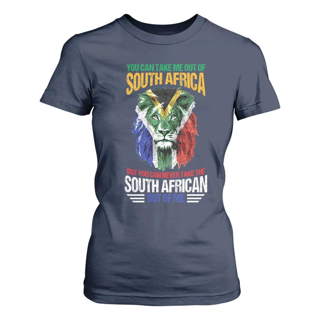 South Africa Pride T Shirt For Women You Can Never Take The South African Out Of Me