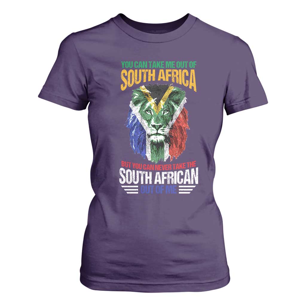 South Africa Pride T Shirt For Women You Can Never Take The South African Out Of Me