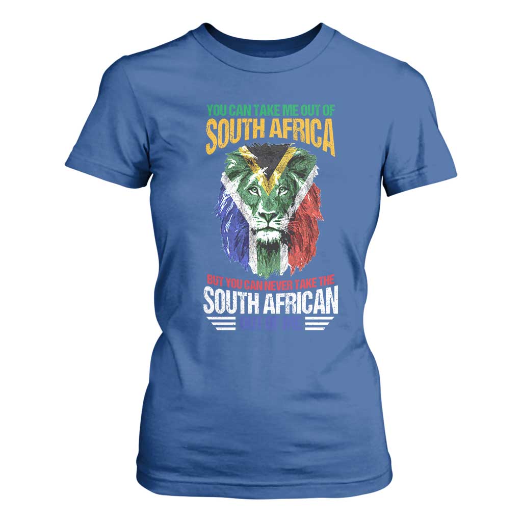 South Africa Pride T Shirt For Women You Can Never Take The South African Out Of Me