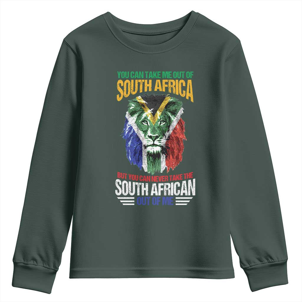 South Africa Pride Youth Long Sleeve Shirt You Can Never Take The South African Out Of Me