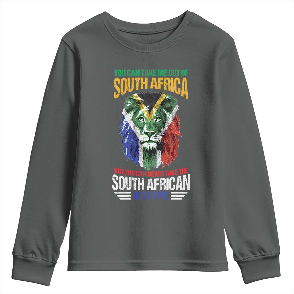 South Africa Pride Youth Long Sleeve Shirt You Can Never Take The South African Out Of Me