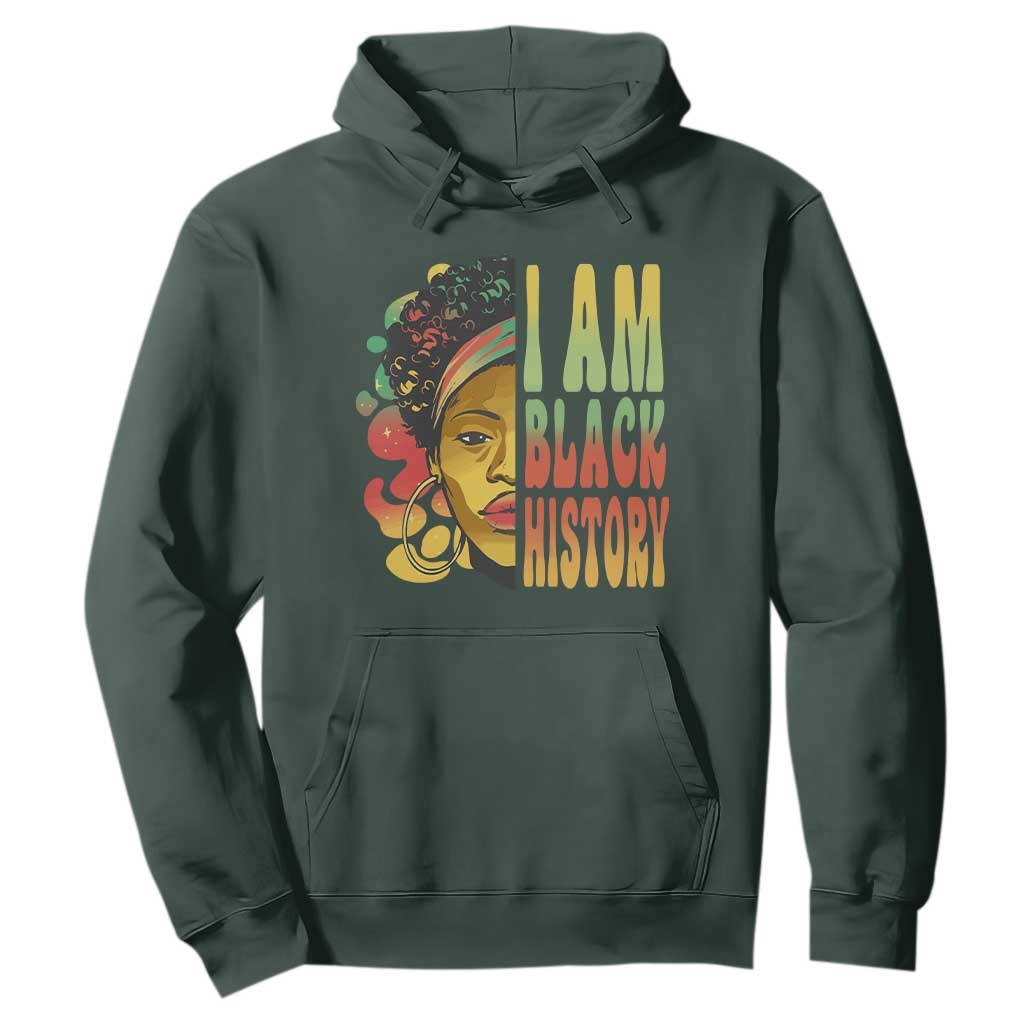 I Am Black History Hoodie Afro Black Woman African American Pride