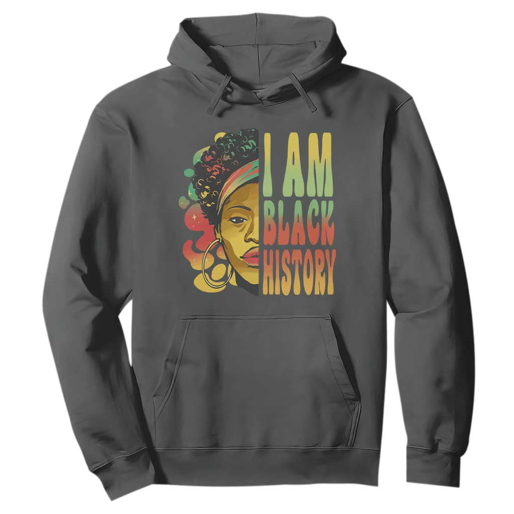 I Am Black History Hoodie Afro Black Woman African American Pride