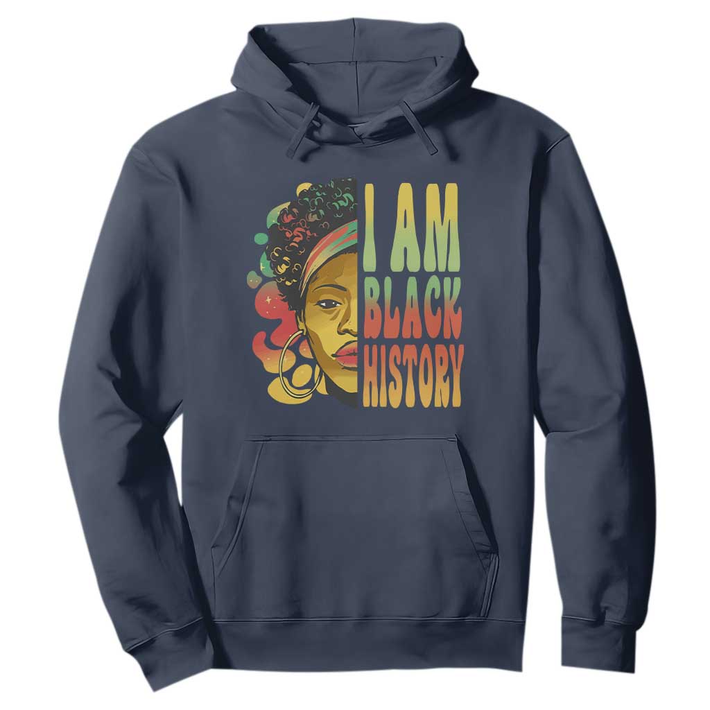 I Am Black History Hoodie Afro Black Woman African American Pride