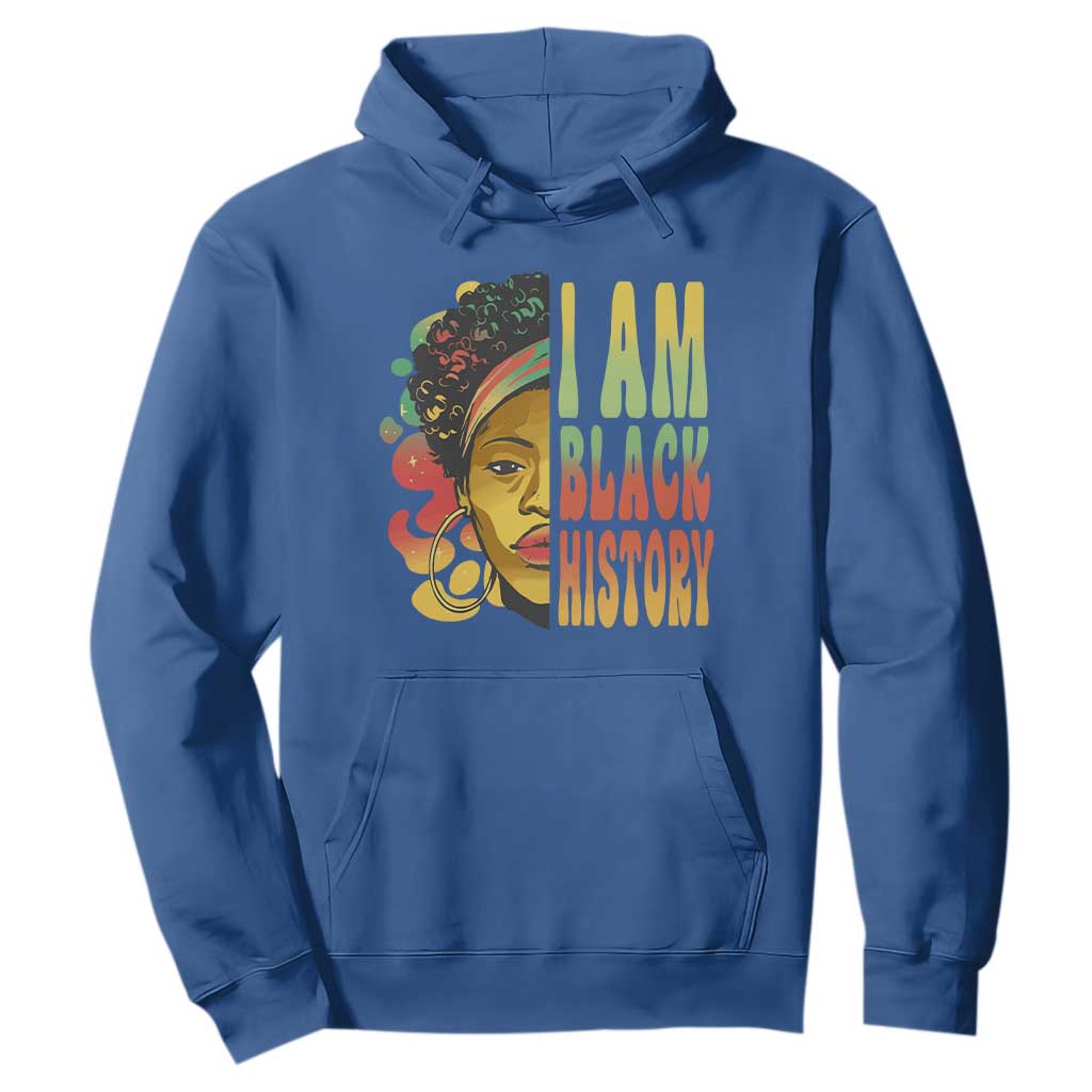 I Am Black History Hoodie Afro Black Woman African American Pride