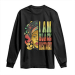 I Am Black History Long Sleeve Shirt Afro Black Woman African American Pride