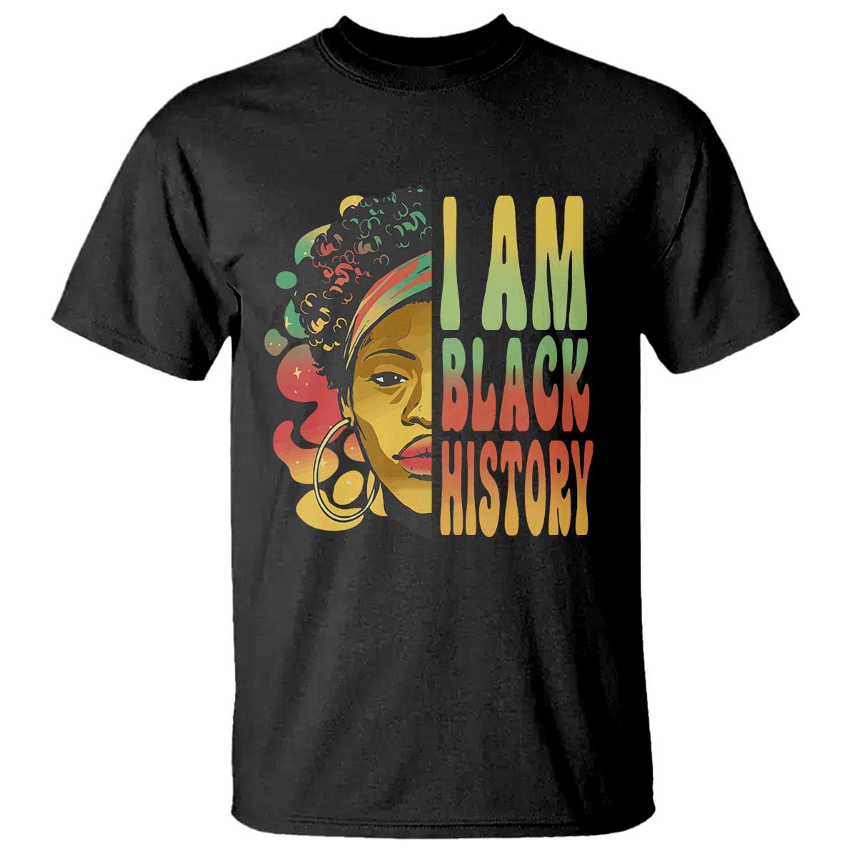 I Am Black History T Shirt Afro Black Woman African American Pride