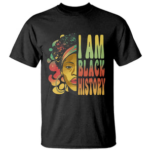I Am Black History T Shirt Afro Black Woman African American Pride
