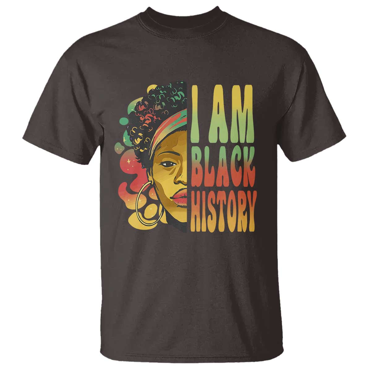 I Am Black History T Shirt Afro Black Woman African American Pride