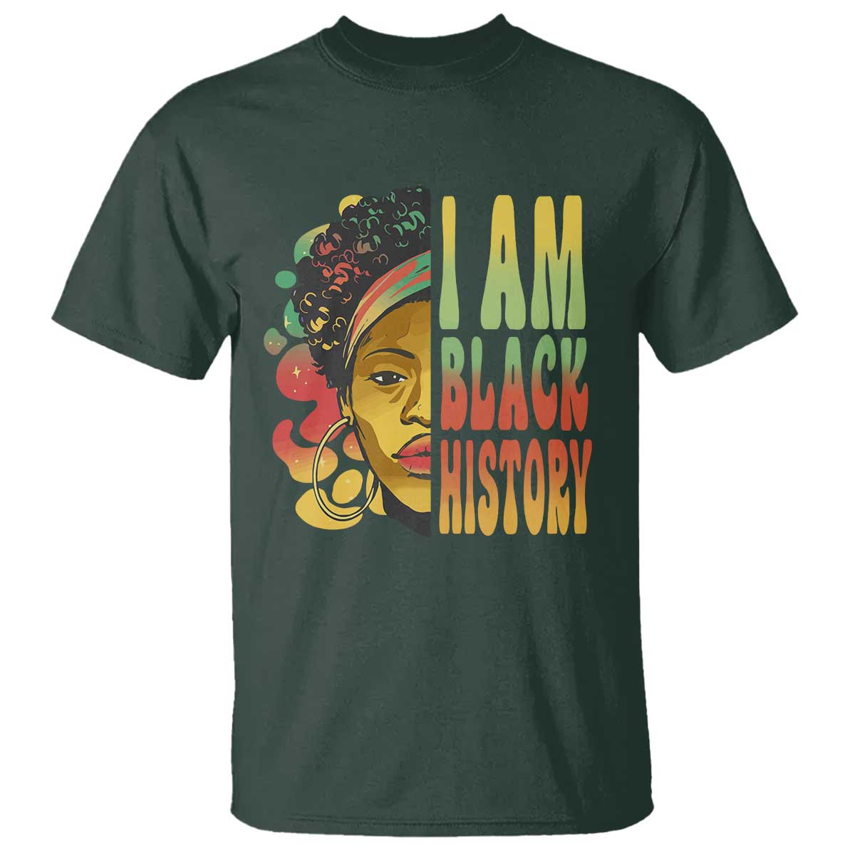 I Am Black History T Shirt Afro Black Woman African American Pride