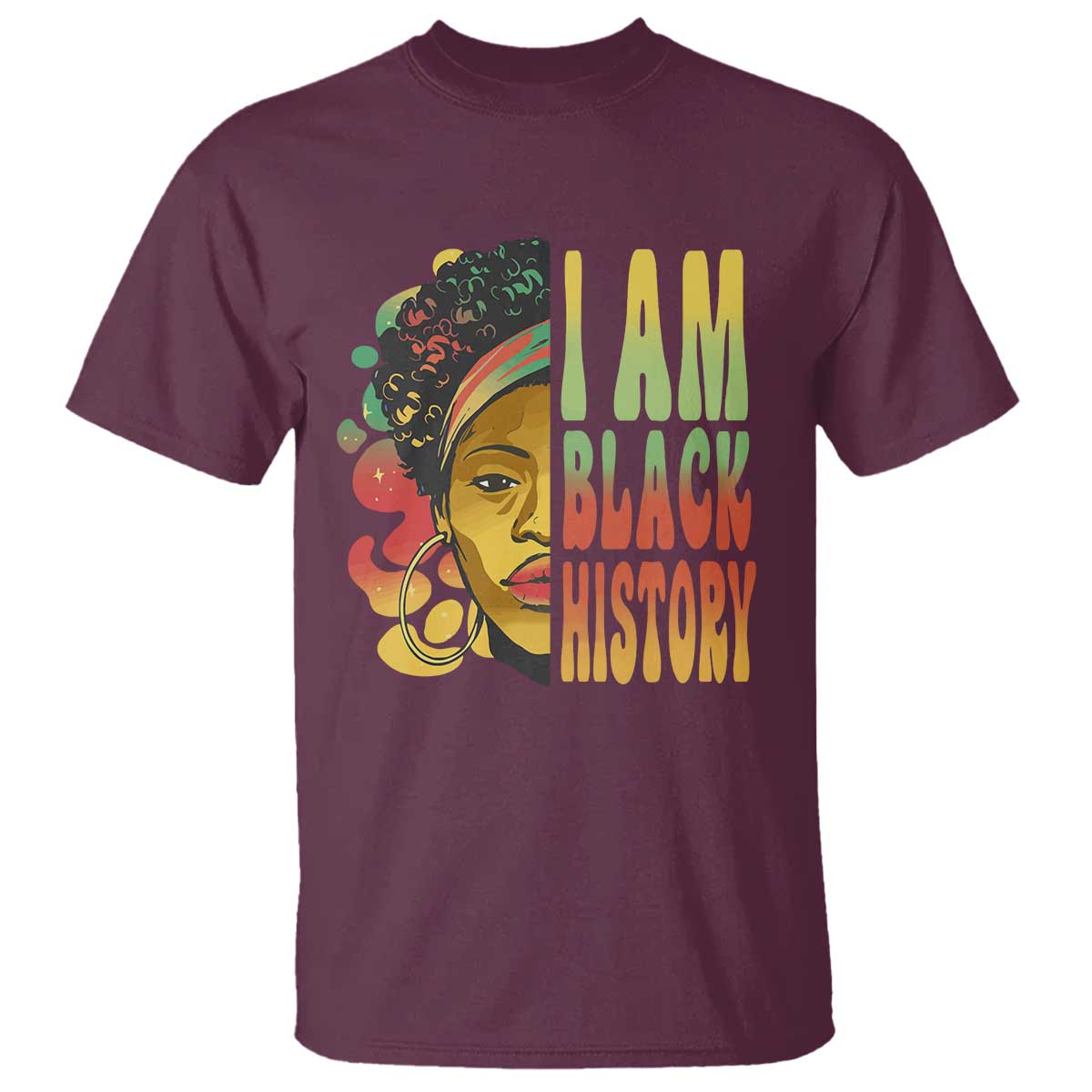 I Am Black History T Shirt Afro Black Woman African American Pride