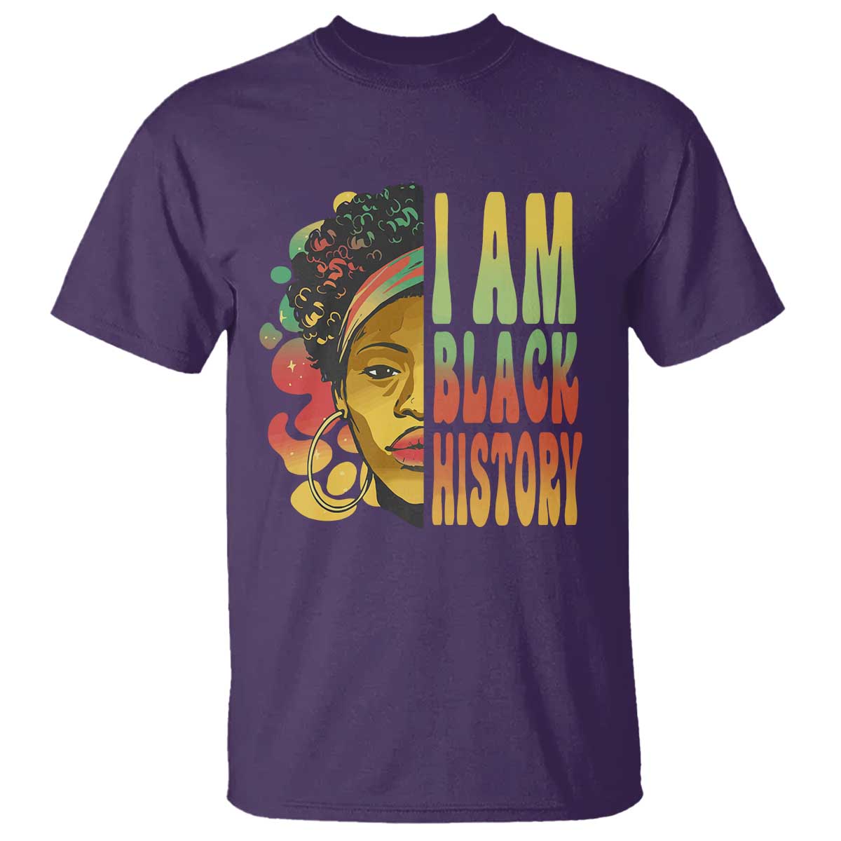 I Am Black History T Shirt Afro Black Woman African American Pride