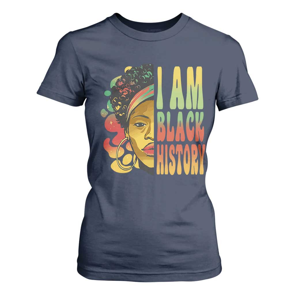 I Am Black History T Shirt For Women Afro Black Woman African American Pride