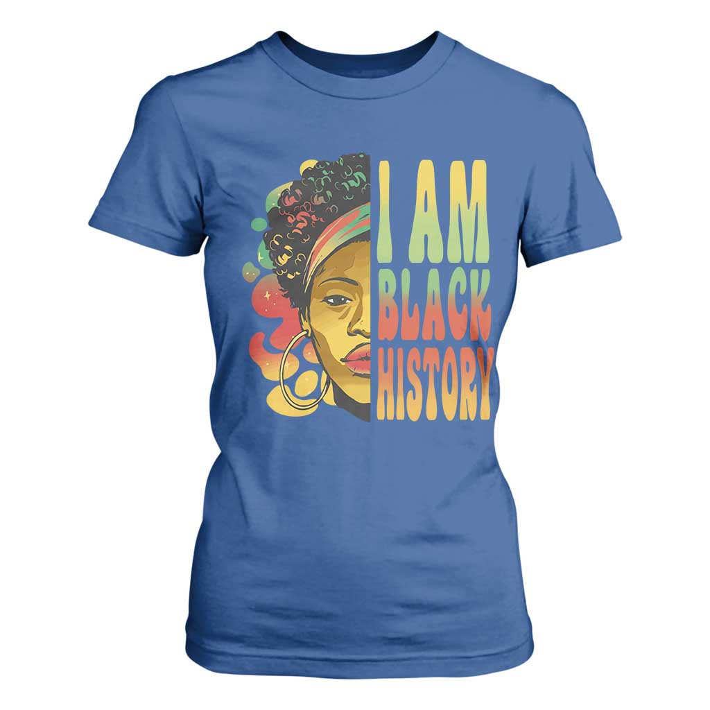 I Am Black History T Shirt For Women Afro Black Woman African American Pride