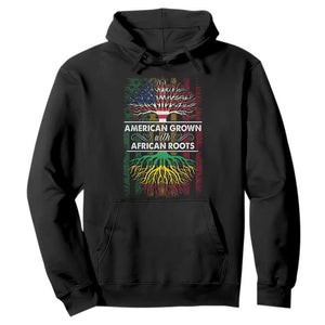 African American Roots Hoodie American Grown With African Roots US Flag Tree