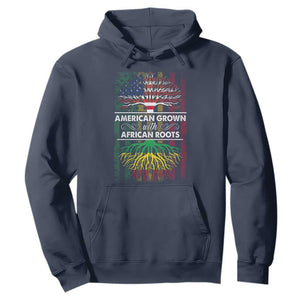 African American Roots Hoodie American Grown With African Roots US Flag Tree
