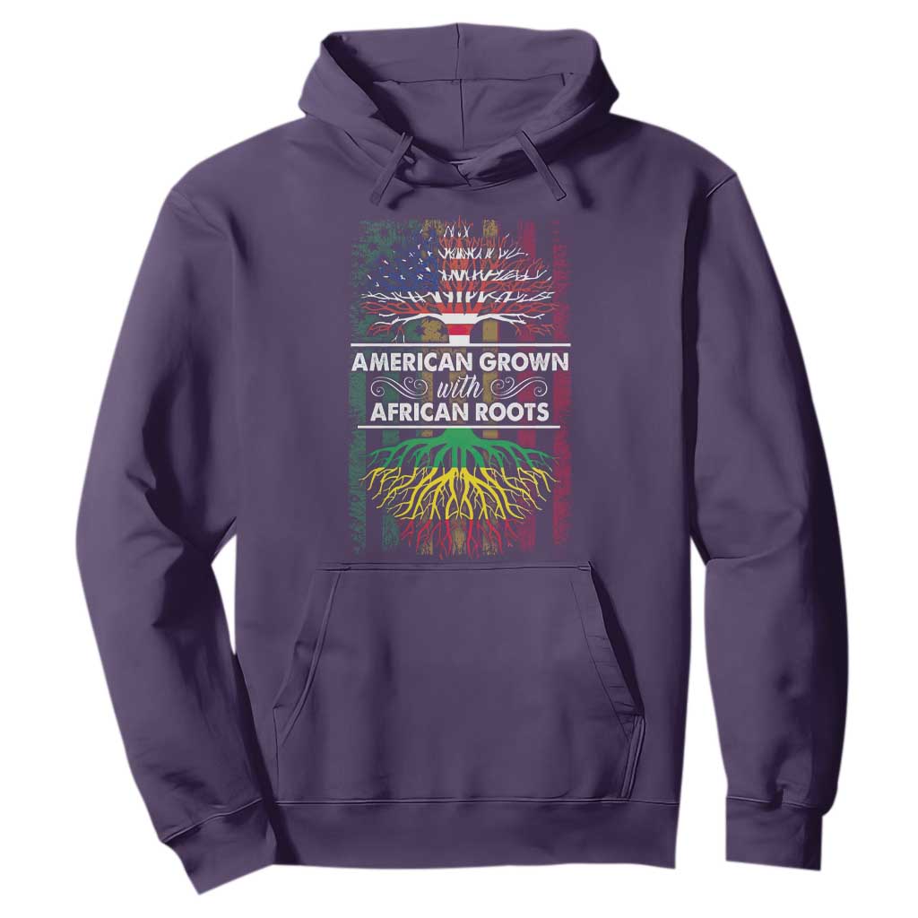 African American Roots Hoodie American Grown With African Roots US Flag Tree