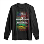 African American Roots Long Sleeve Shirt American Grown With African Roots US Flag Tree