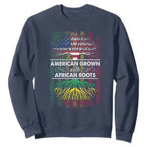 African American Roots Sweatshirt American Grown With African Roots US Flag Tree