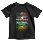 African American Roots Toddler T Shirt American Grown With African Roots US Flag Tree