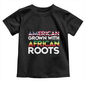 African American Roots Baby Shirt American Grown With African Roots US Flag
