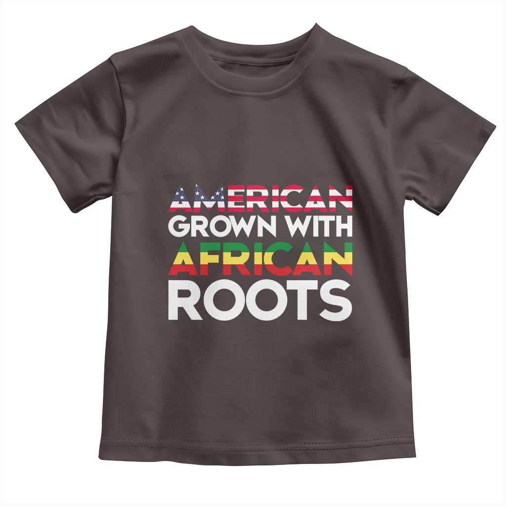 African American Roots Baby Shirt American Grown With African Roots US Flag