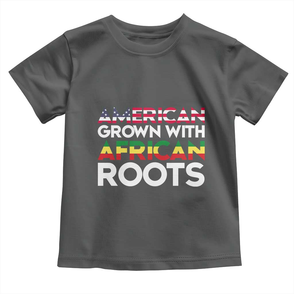 African American Roots Baby Shirt American Grown With African Roots US Flag