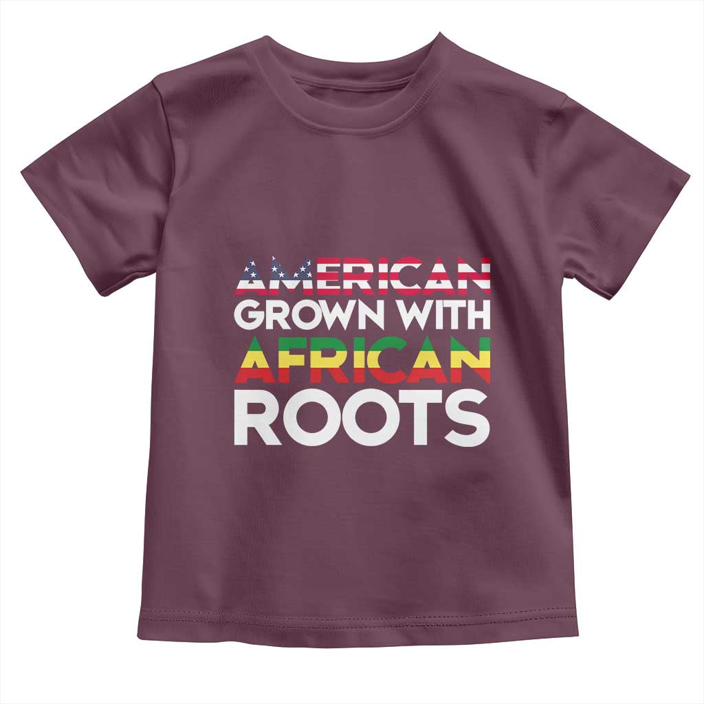 African American Roots Baby Shirt American Grown With African Roots US Flag