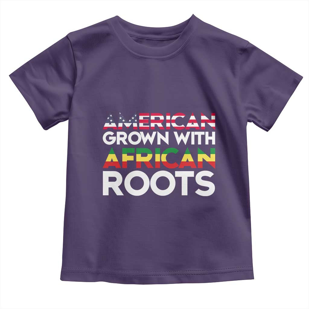 African American Roots Baby Shirt American Grown With African Roots US Flag
