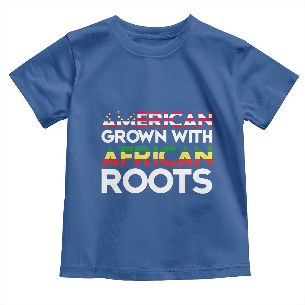 African American Roots Baby Shirt American Grown With African Roots US Flag