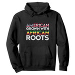 African American Roots Hoodie American Grown With African Roots US Flag