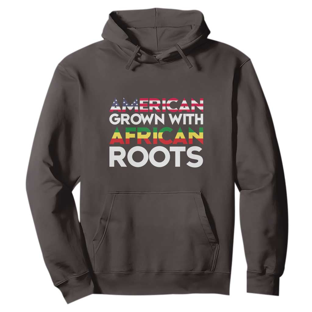African American Roots Hoodie American Grown With African Roots US Flag