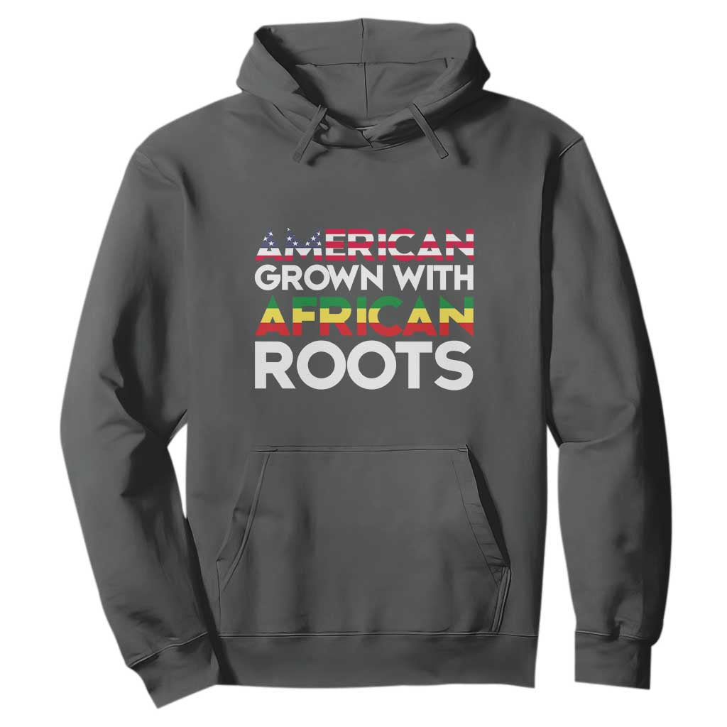 African American Roots Hoodie American Grown With African Roots US Flag