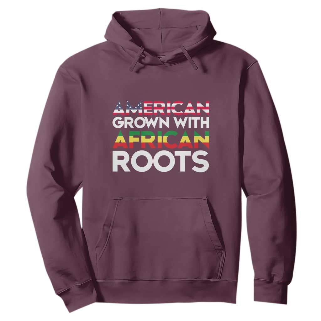 African American Roots Hoodie American Grown With African Roots US Flag