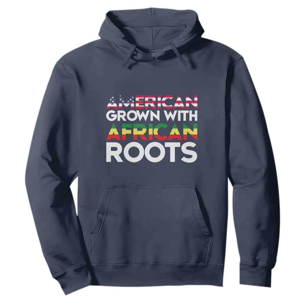 African American Roots Hoodie American Grown With African Roots US Flag