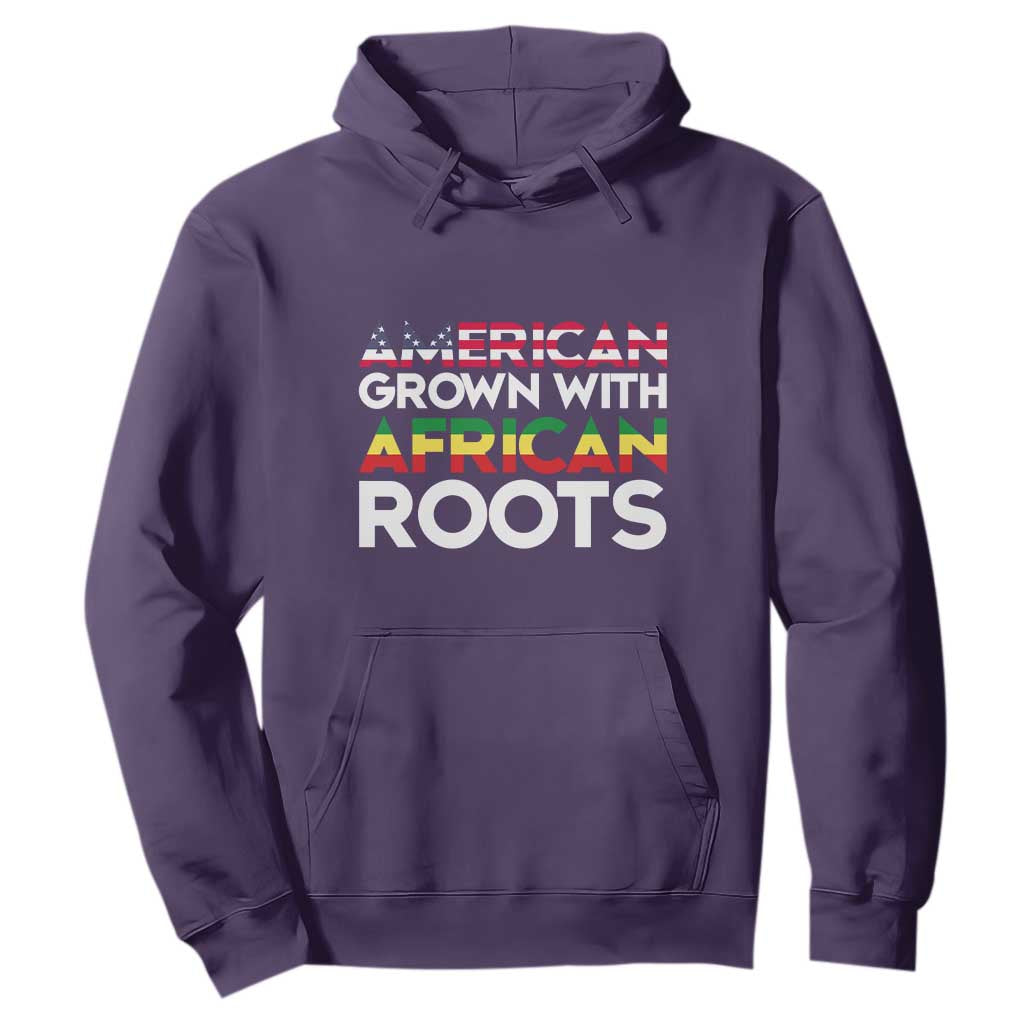 African American Roots Hoodie American Grown With African Roots US Flag