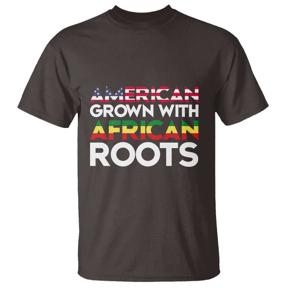 African American Roots T Shirt American Grown With African Roots US Flag