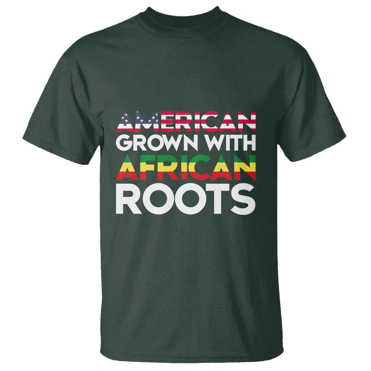 African American Roots T Shirt American Grown With African Roots US Flag