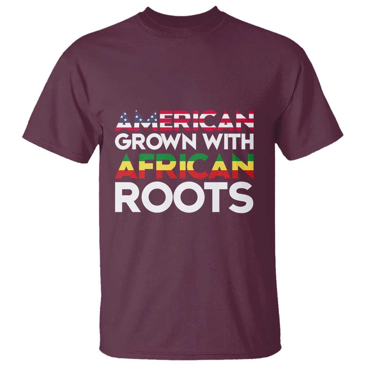 African American Roots T Shirt American Grown With African Roots US Flag