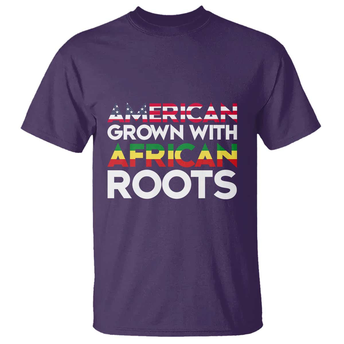 African American Roots T Shirt American Grown With African Roots US Flag