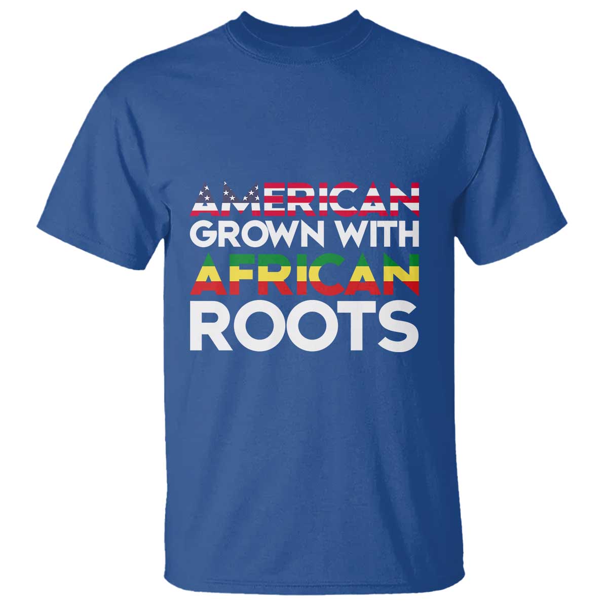 African American Roots T Shirt American Grown With African Roots US Flag