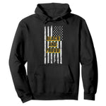 African American Hoodie Black And Proud US Flag BHM