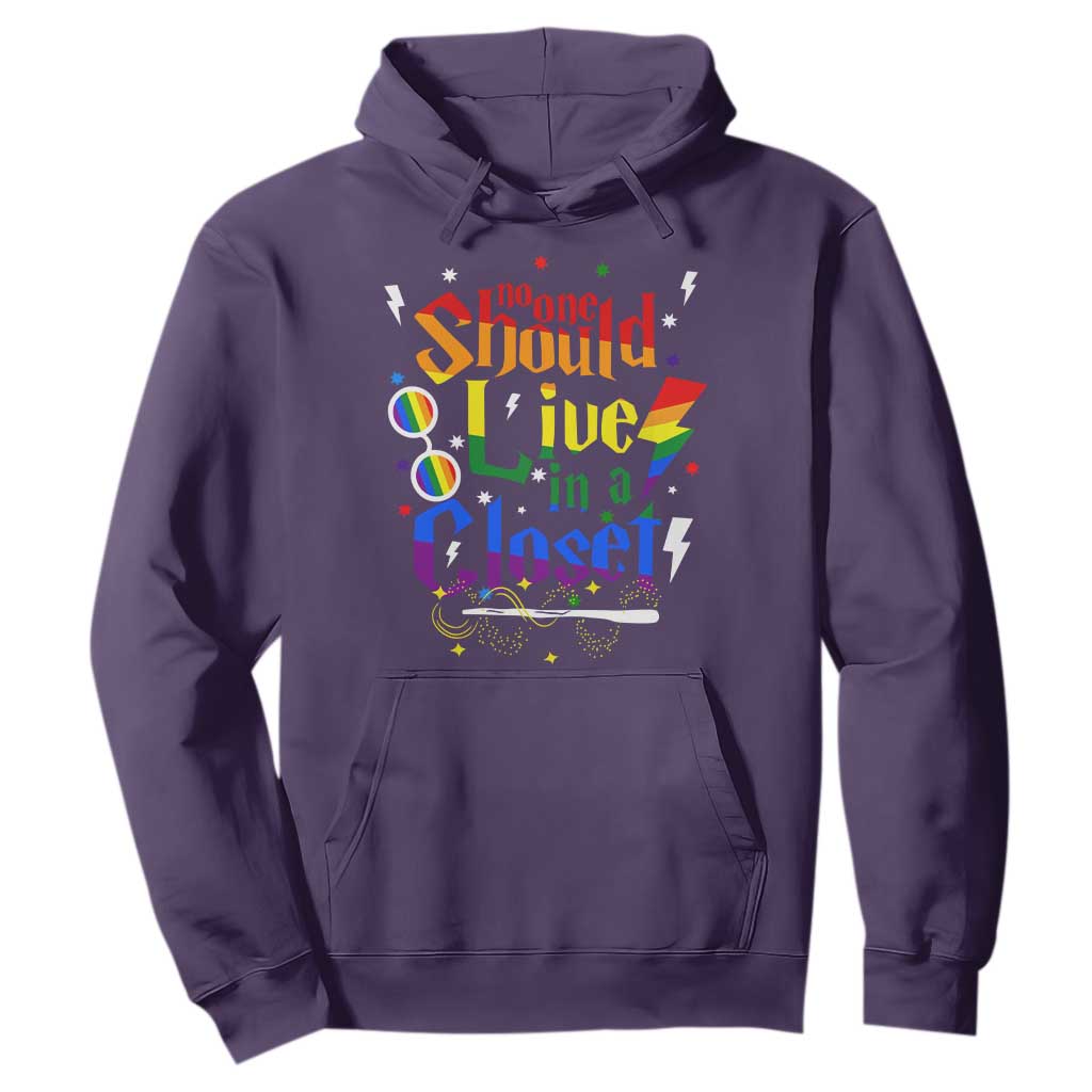 No One Should Live in a Closet Hoodie LGBTQ+ Pride Empowerment Ally